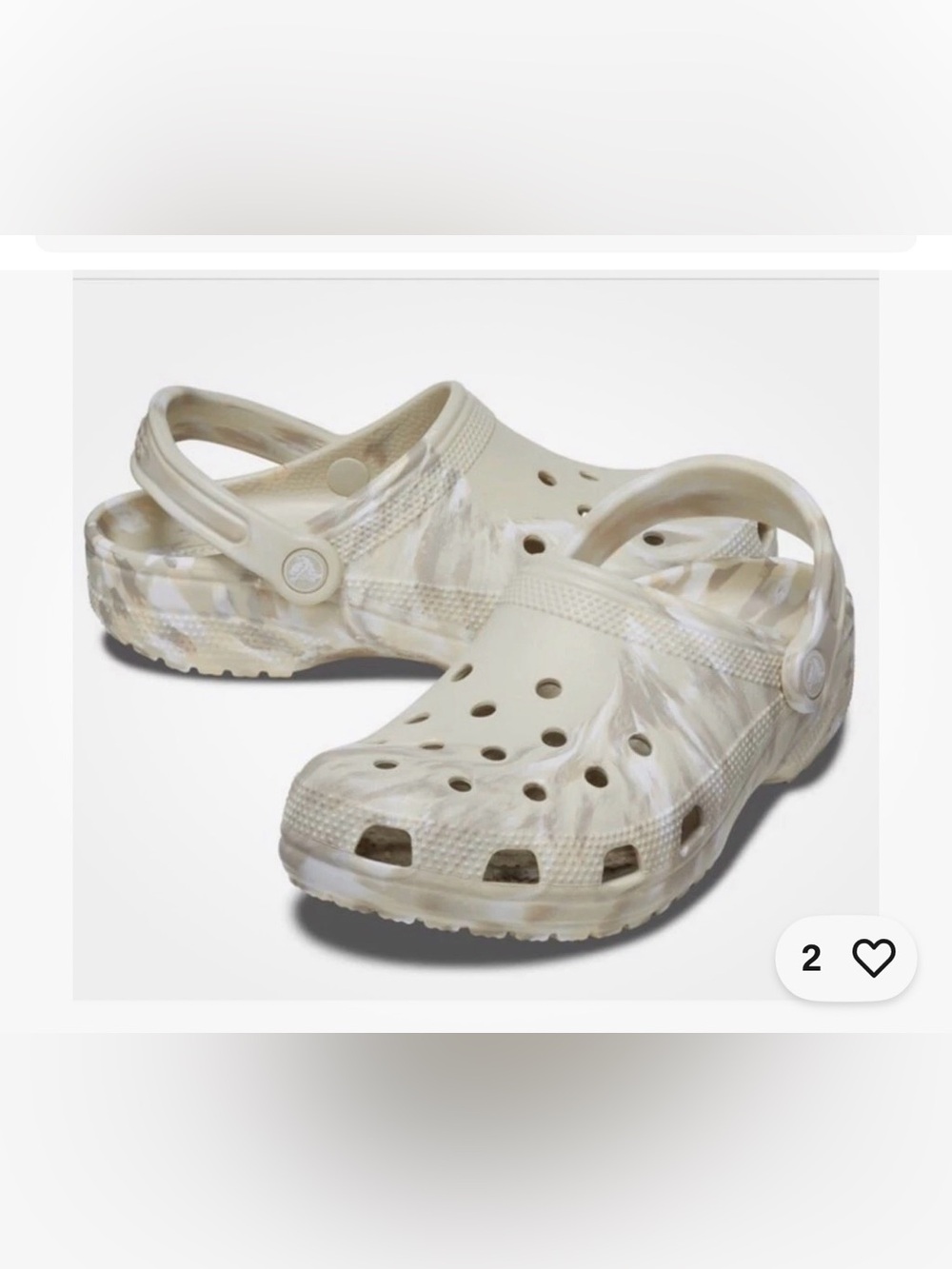 Crocs classic tan marbled unisex sandals (M6/W8) - Picture 1 of 6